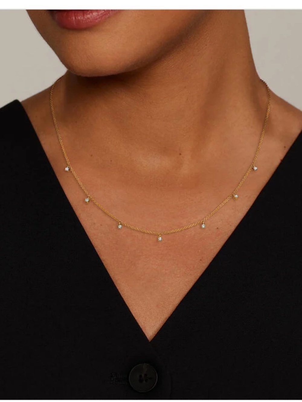 NWT Brilliant Earth Matilda Diamond Station Necklace - Gold